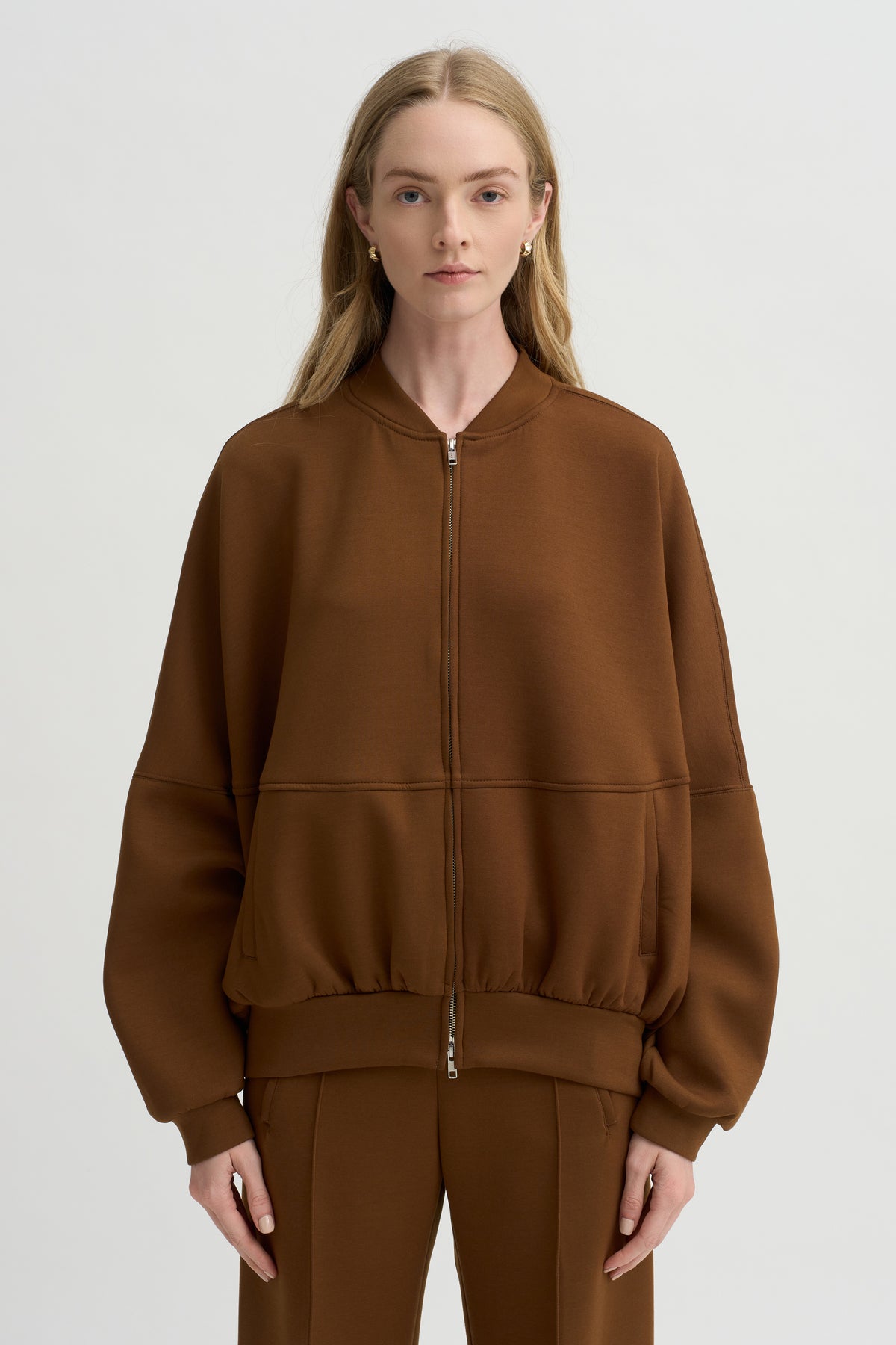 Ollie Zip Up Blouson, Caramel