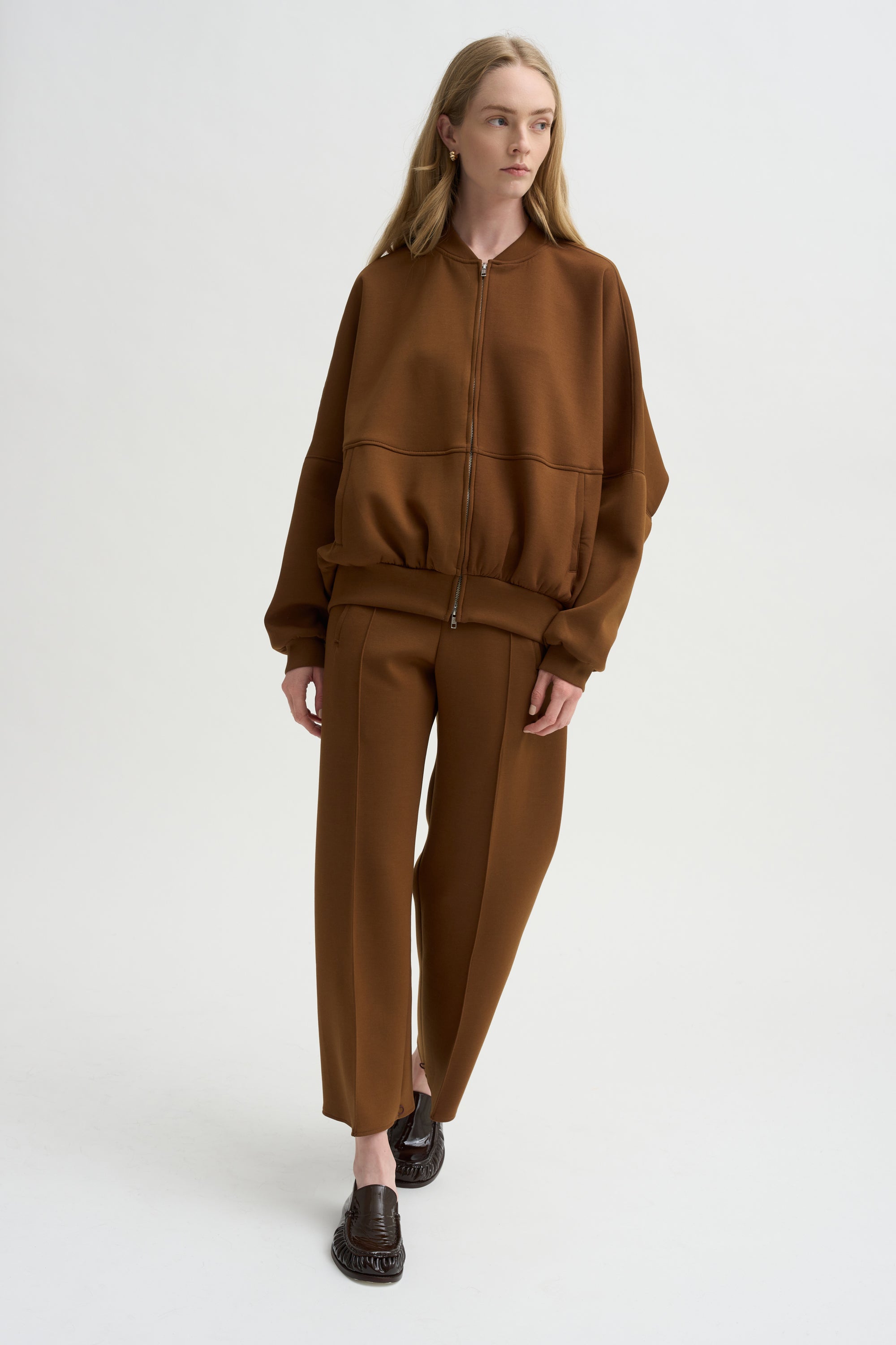 Ollie Zip Up Blouson, Caramel