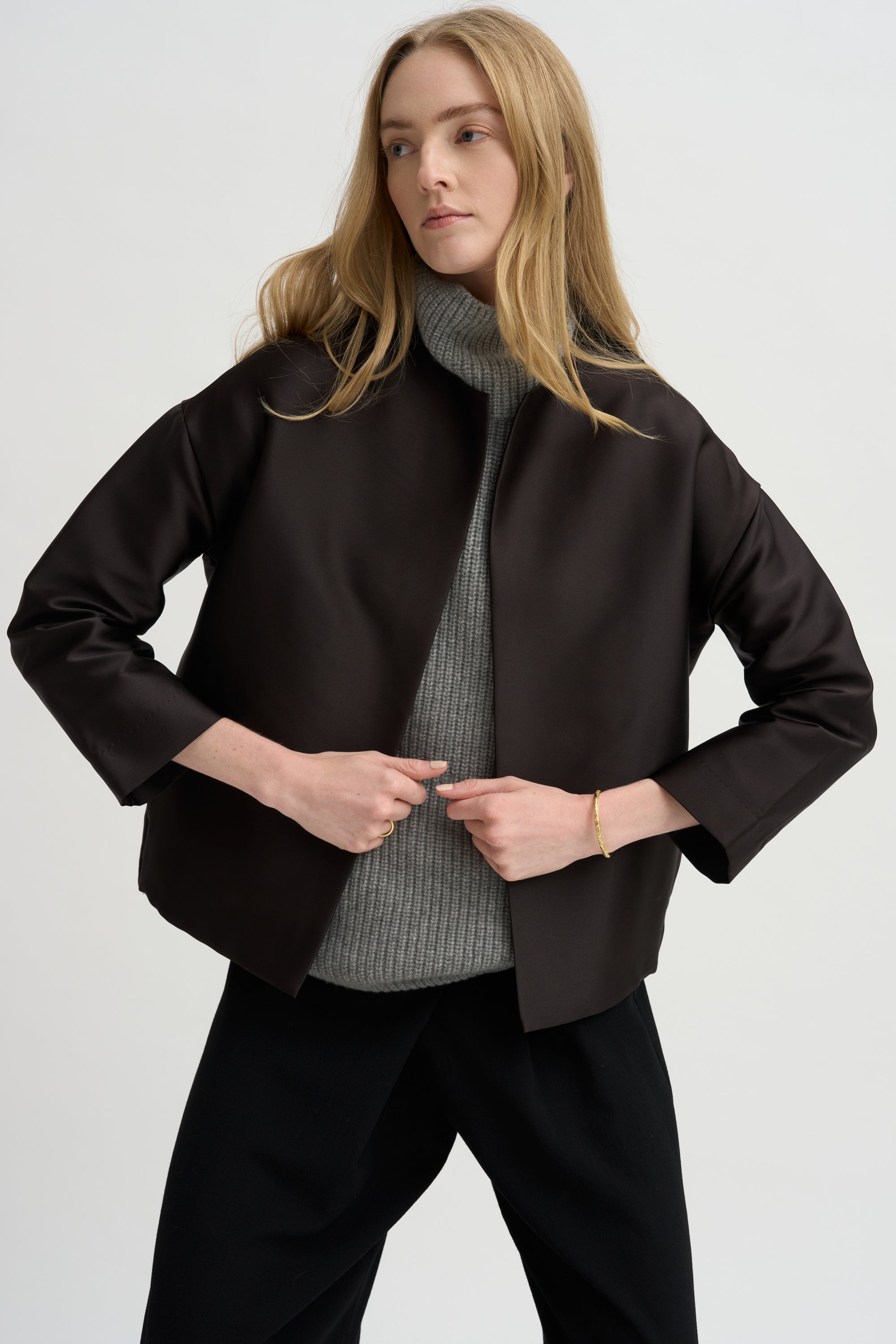 Nataly Balloon Jacket, Black