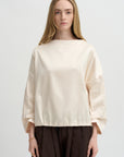 Ophelia Boat Neck Top, Vanilla