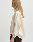 Ophelia Boat Neck Top, Vanilla