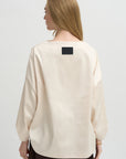 Ophelia Boat Neck Top, Vanilla