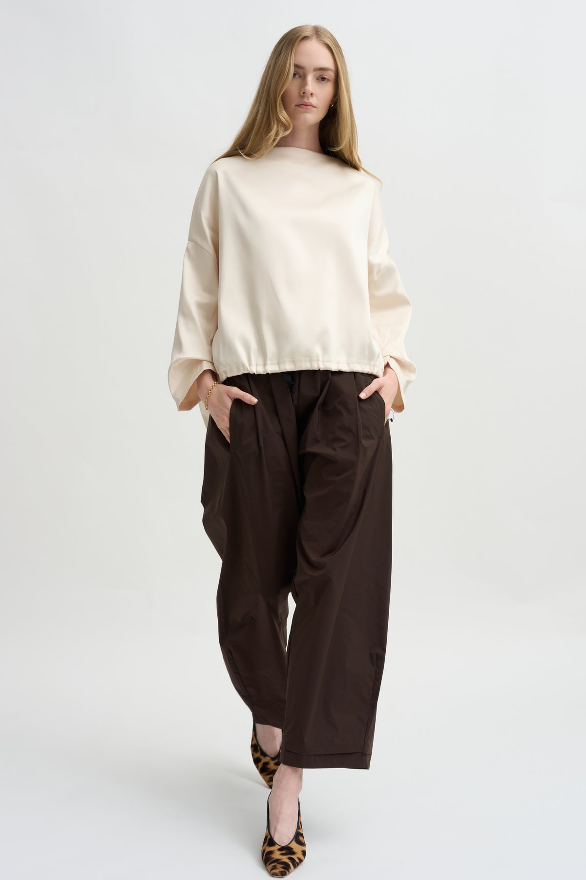 Ophelia Boat Neck Top, Vanilla