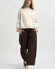 Ophelia Boat Neck Top, Vanilla