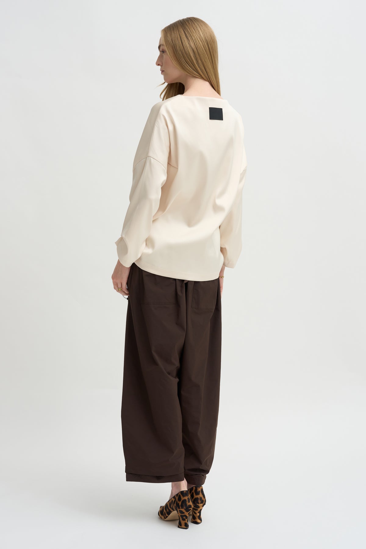 Ophelia Boat Neck Top, Vanilla