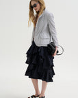 Stripe Blazer, White & Navy