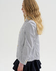 Stripe Blazer, White & Navy