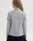 Stripe Blazer, White & Navy