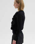 Rosette Cardigan, Black