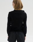 Rosette Cardigan, Black