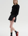 Rosette Cardigan, Black