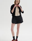 Rosette Cardigan, Black