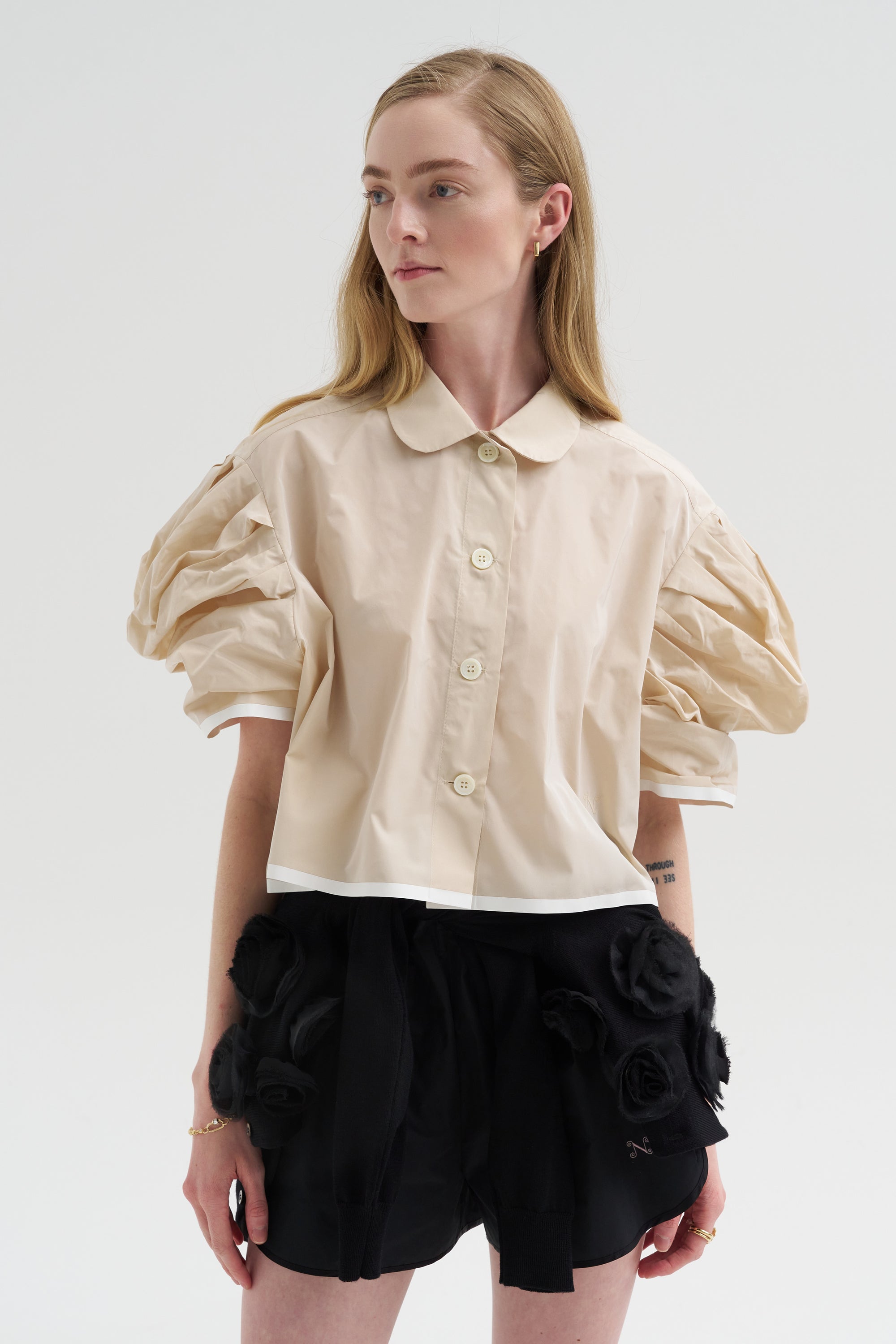 Rosette Cardigan, Black