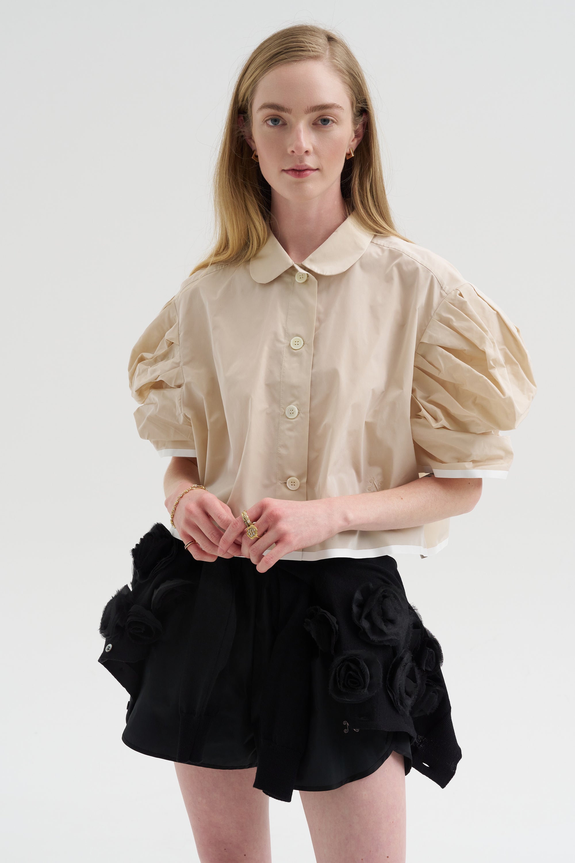 Rosette Cardigan, Black