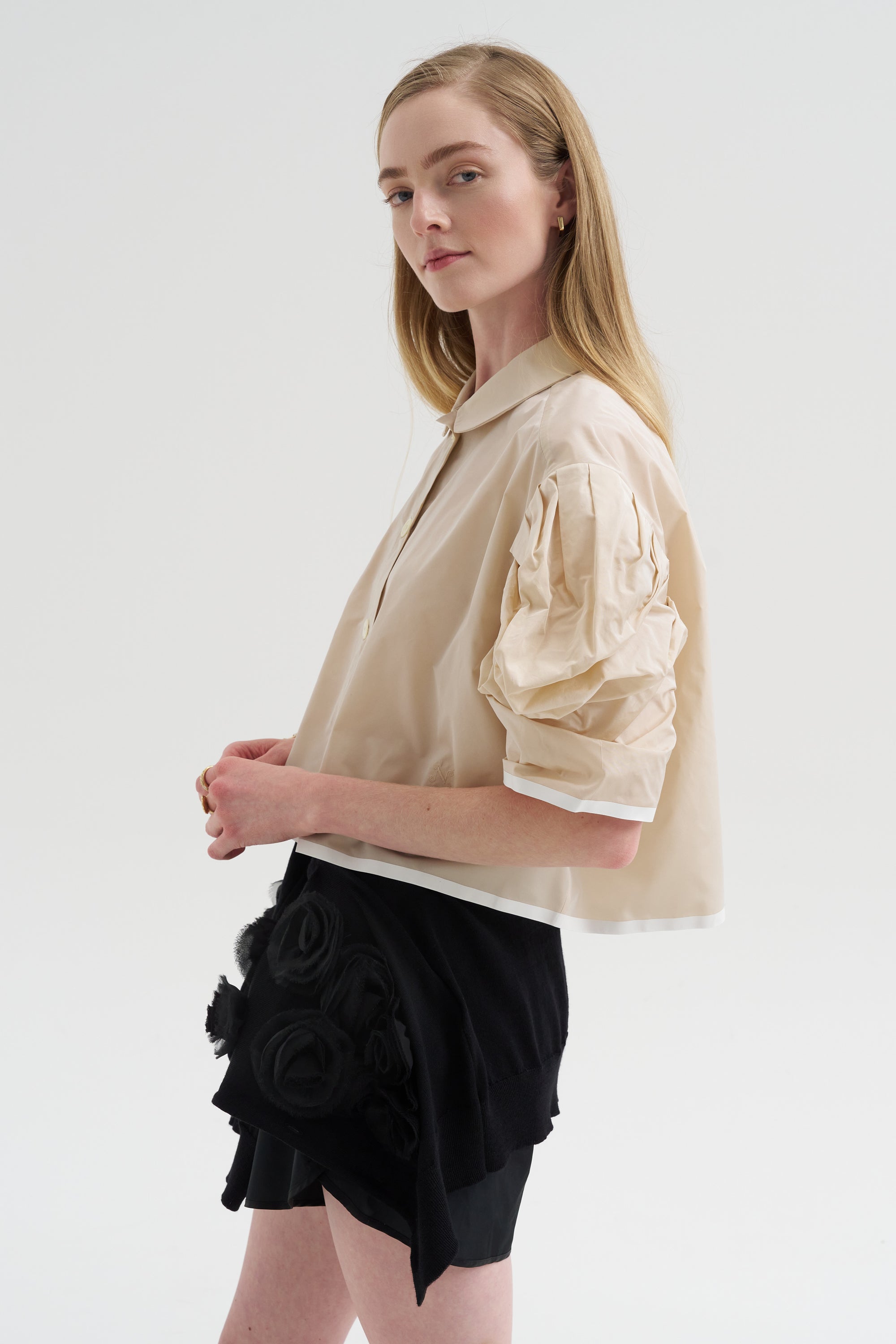 Rosette Cardigan, Black