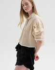 Rosette Cardigan, Black