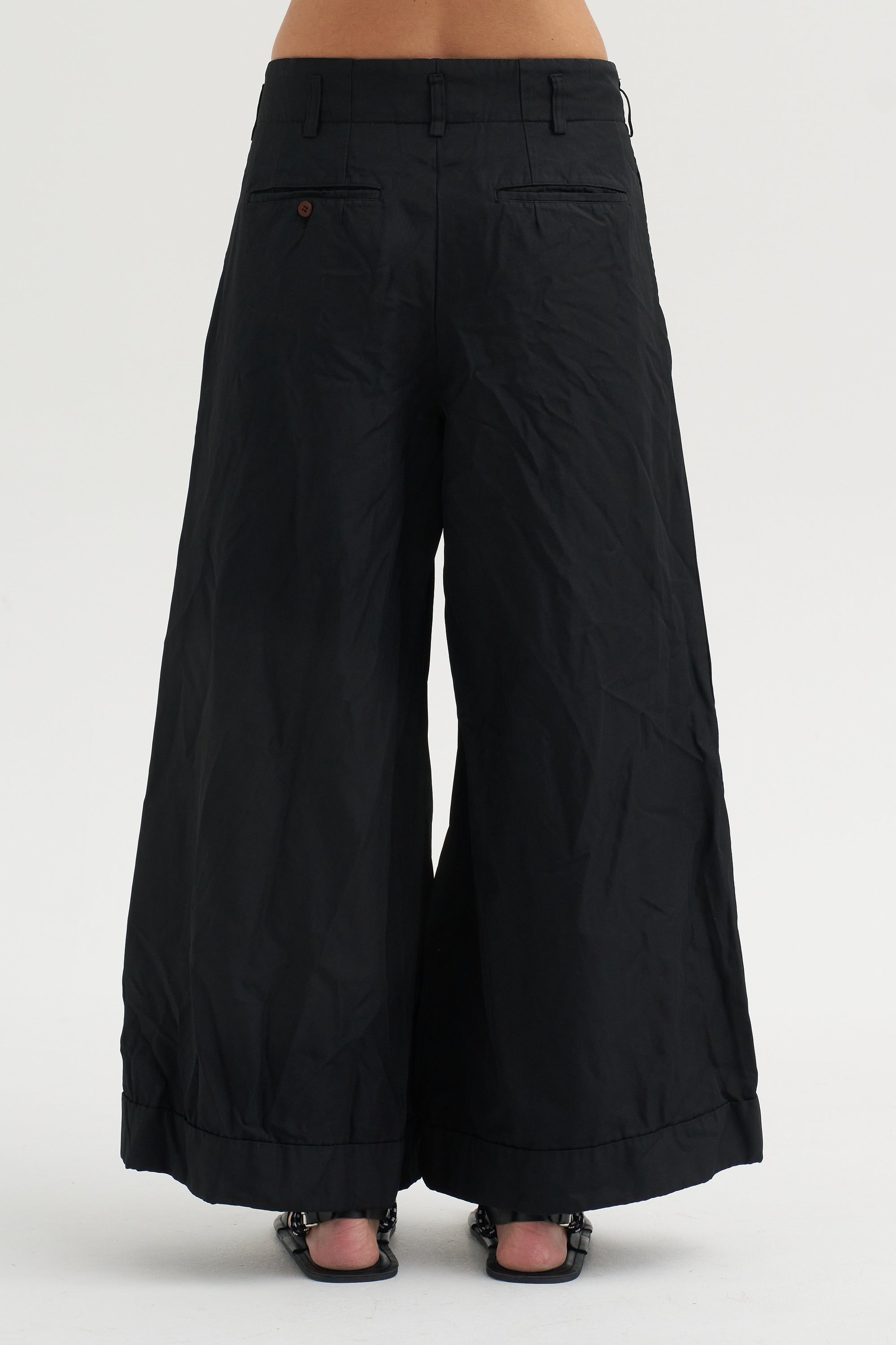 Wide-Leg Pants, Black