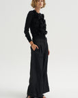 Wide-Leg Pants, Black
