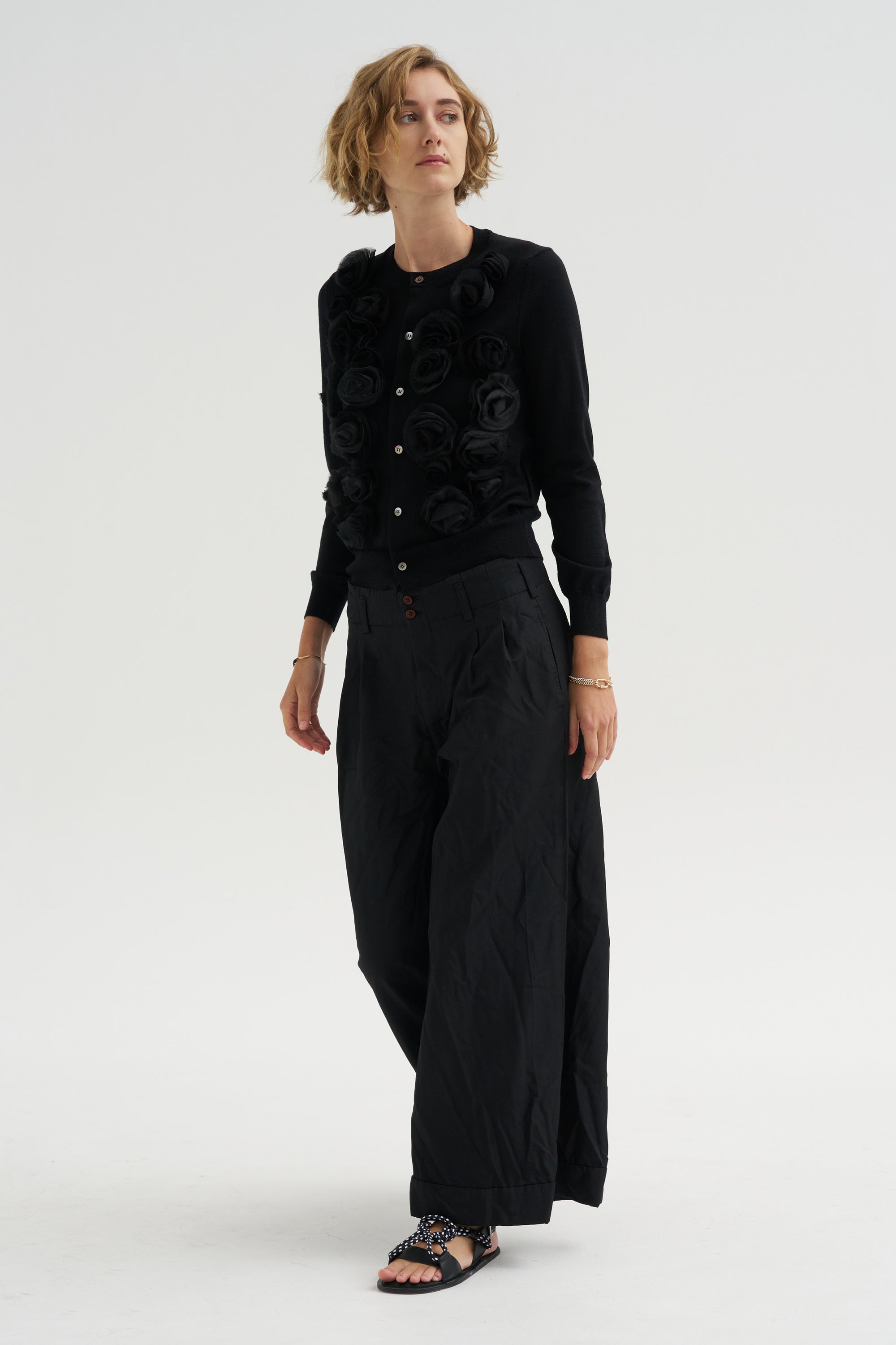 Wide-Leg Pants, Black