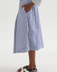 Stripe Skirt, White & Blue