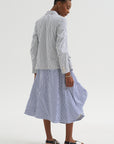 Stripe Skirt, White & Blue