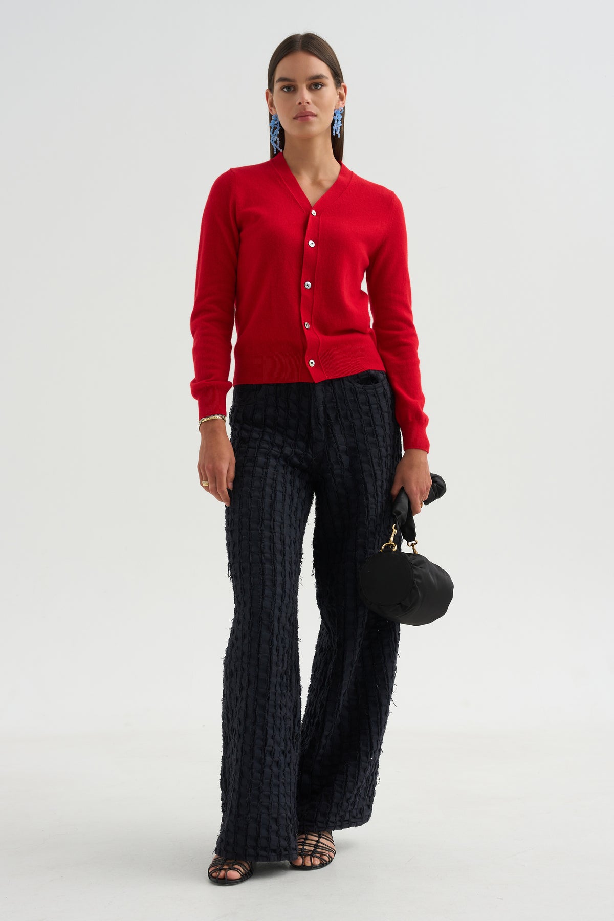 V-Neck Top, Red