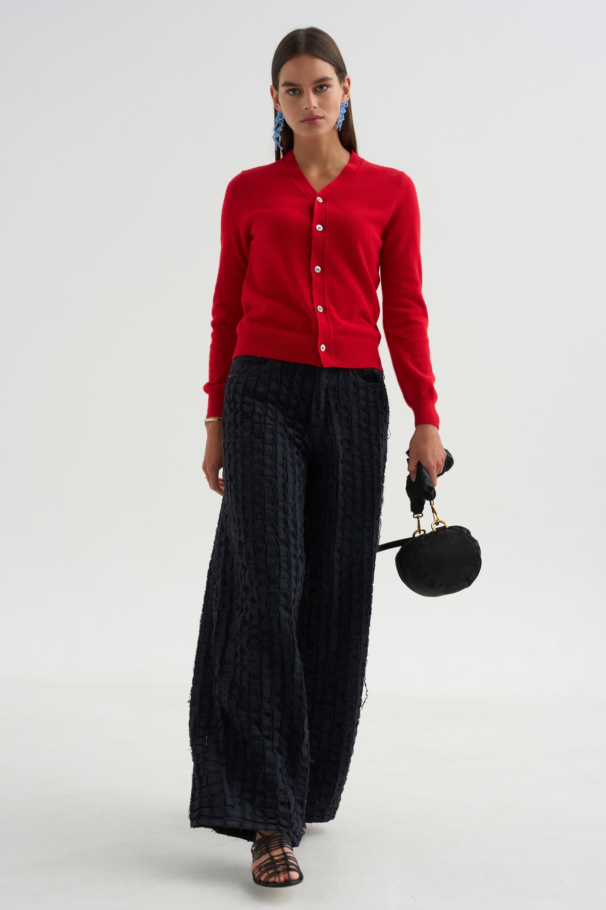 V-Neck Top, Red