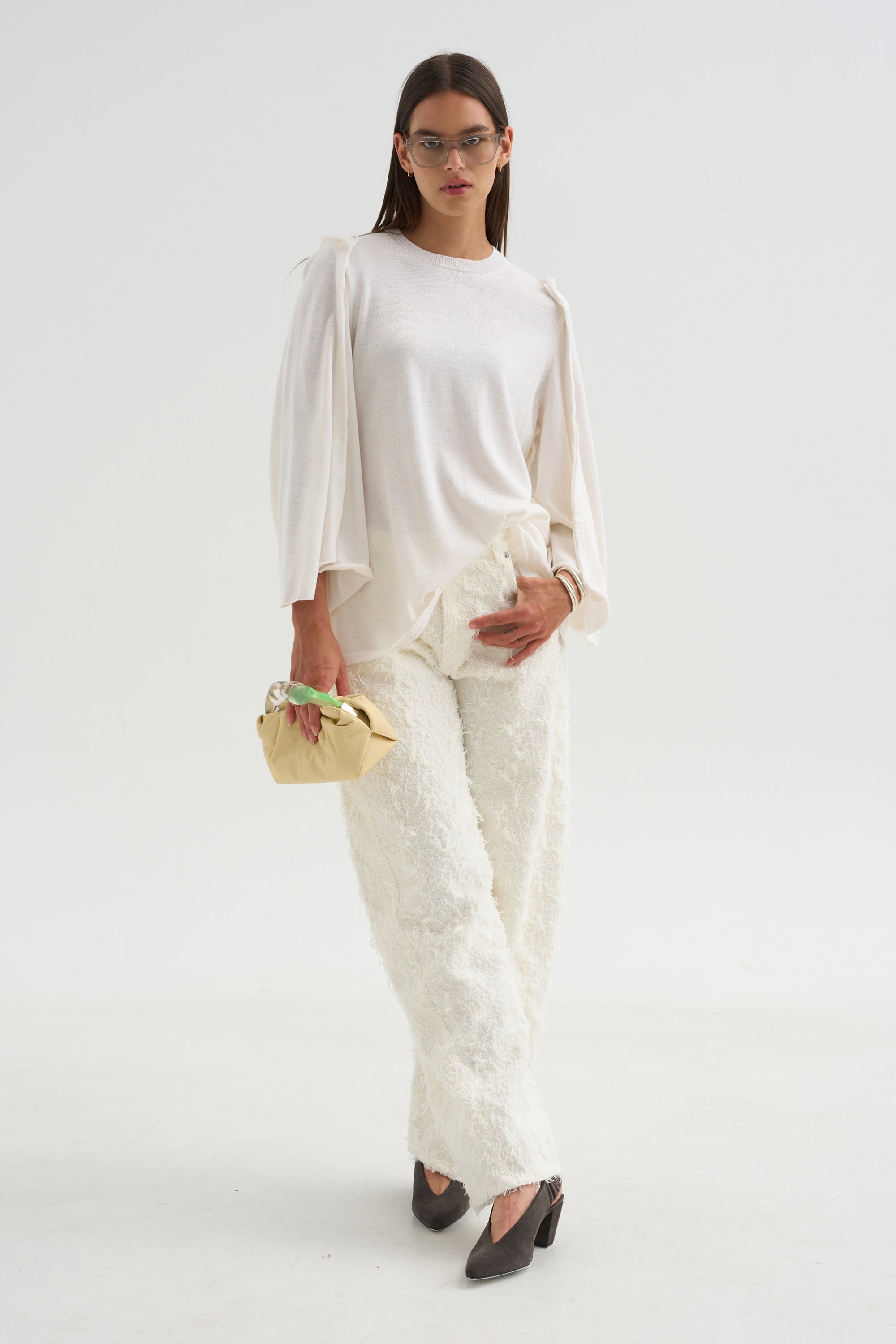Drape Top, Off White