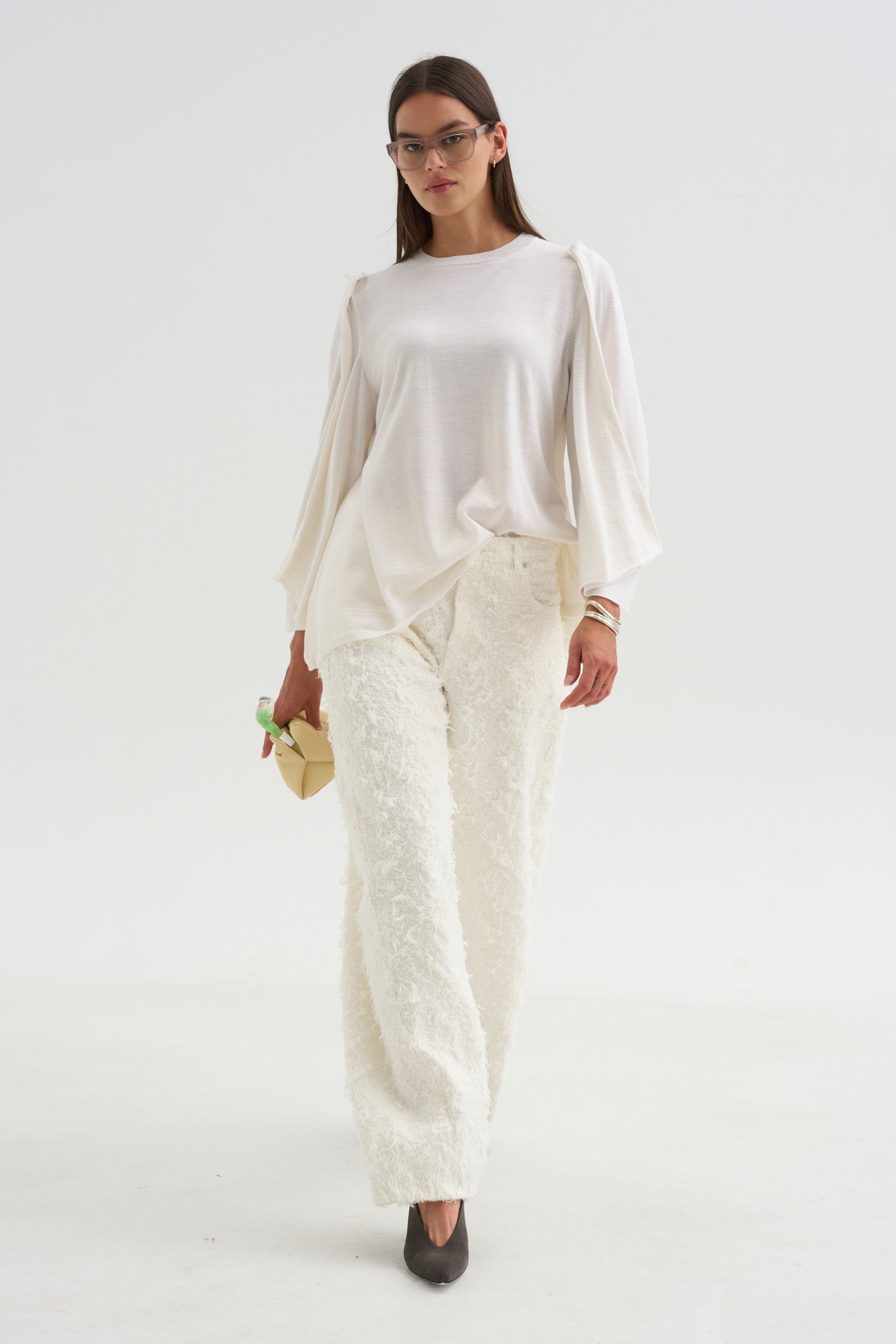 Drape Top, Off White