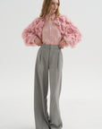 Ruffle Blouse, Pink
