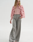 Ruffle Blouse, Pink