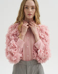 Ruffle Blouse, Pink
