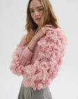 Ruffle Blouse, Pink
