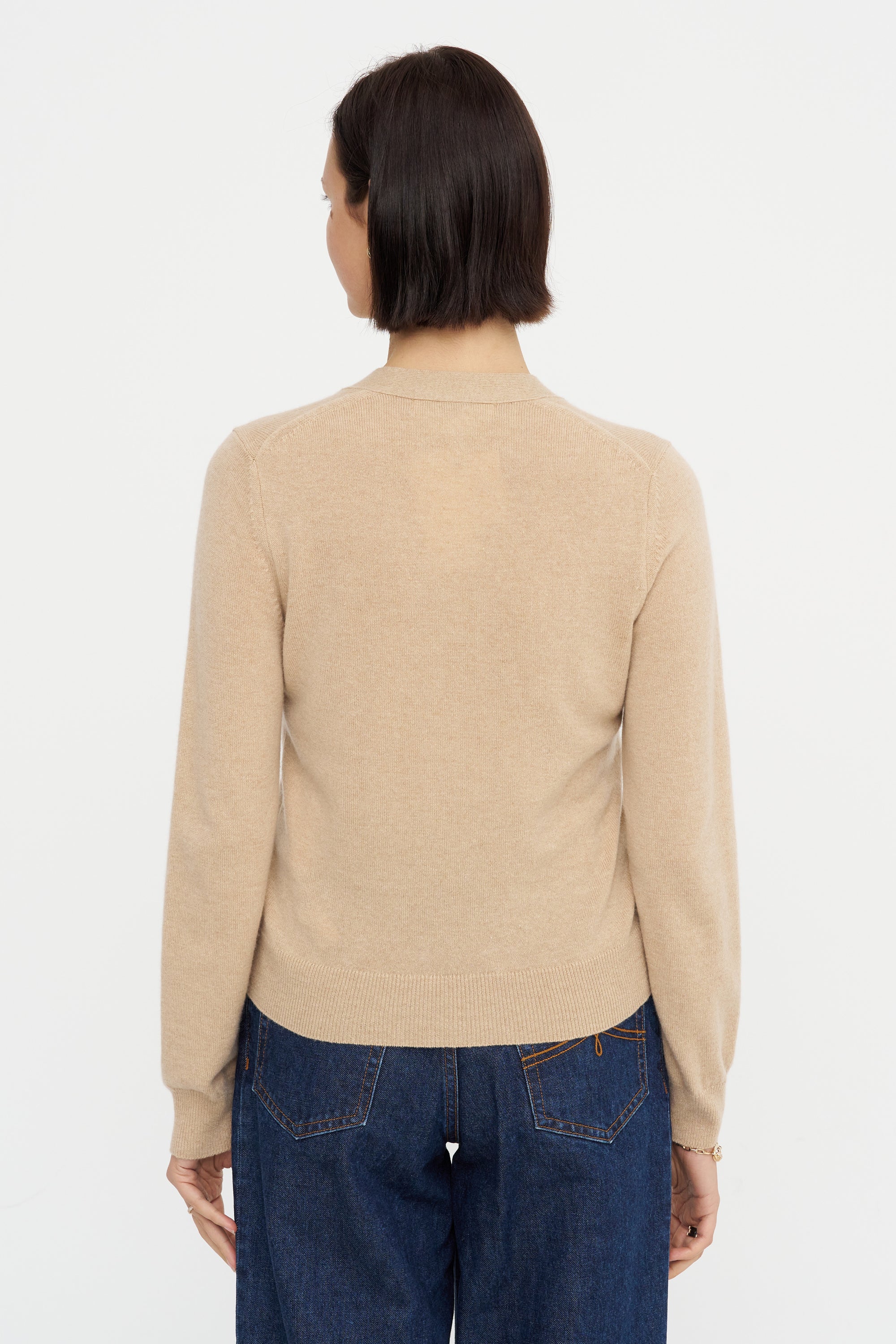 Long Sleeve Cardigan, Beige