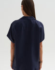 Notched Collar Shirt, Midnight