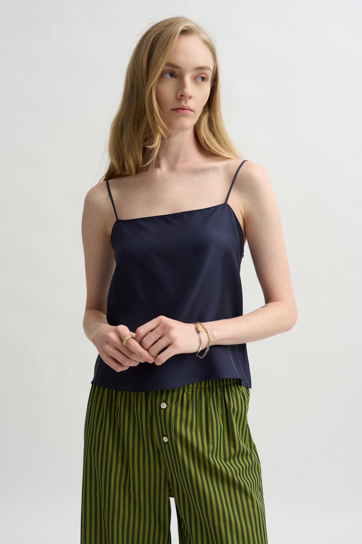 Everyday Silk Twill Camisole, Midnight