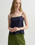 Everyday Silk Twill Camisole, Midnight