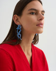Floe - Blue Lace Agate Bead Earrings, Recycled Silver