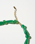 The Depths Of Time Necklace, Green Chalcedony