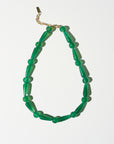 The Depths Of Time Necklace, Green Chalcedony
