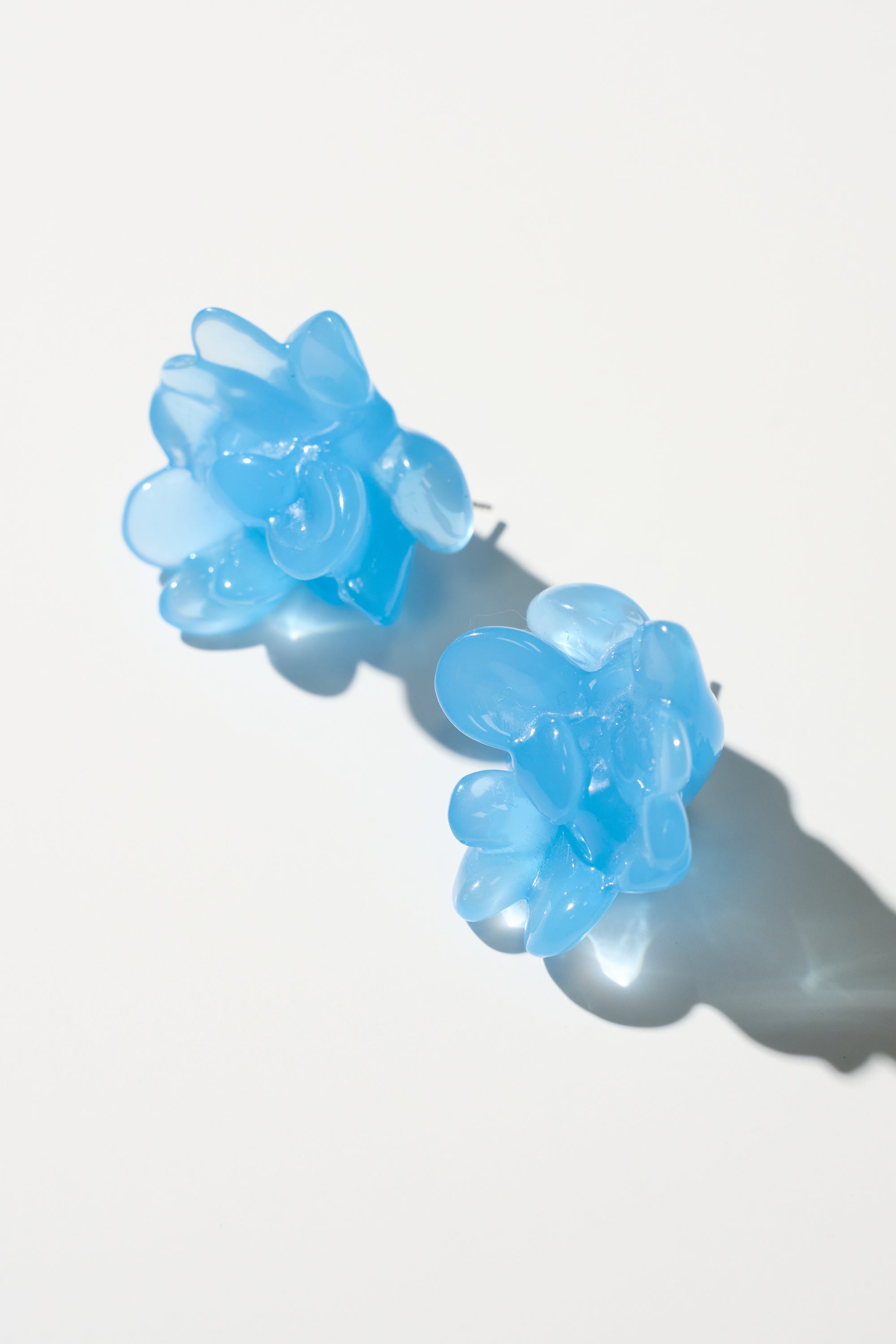 Floe - Blue Resin, Recycled Silver