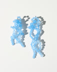 Floe - Blue Lace Agate Bead Earrings, Recycled Silver