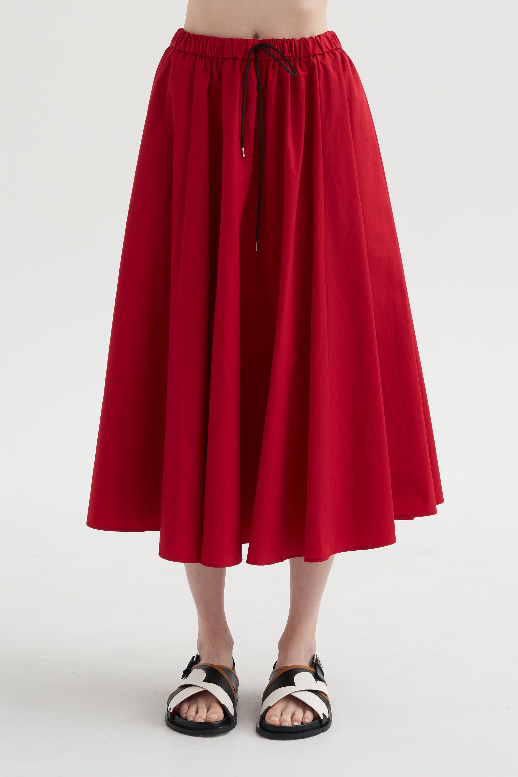 Technical Skirt, Red – Kick Pleat