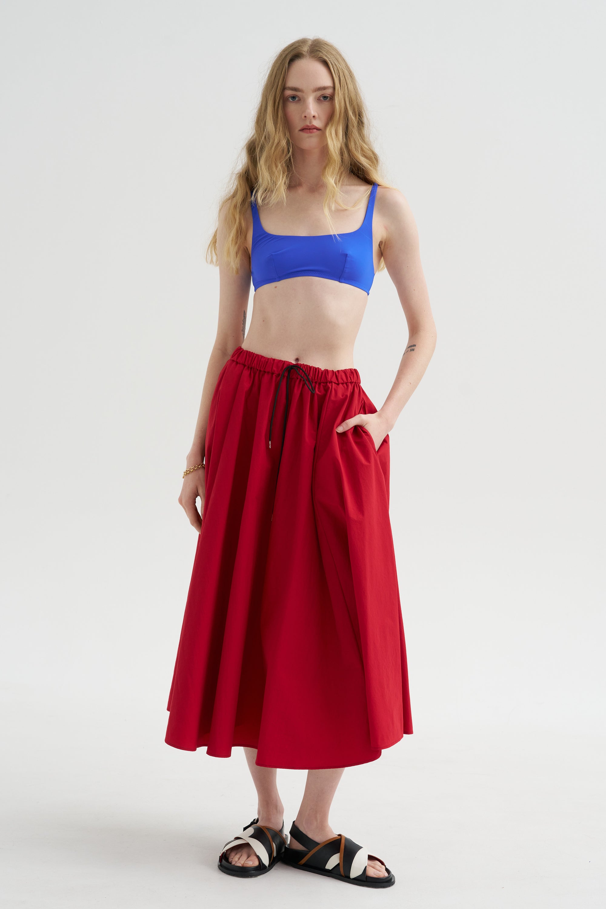Technical Skirt, Red