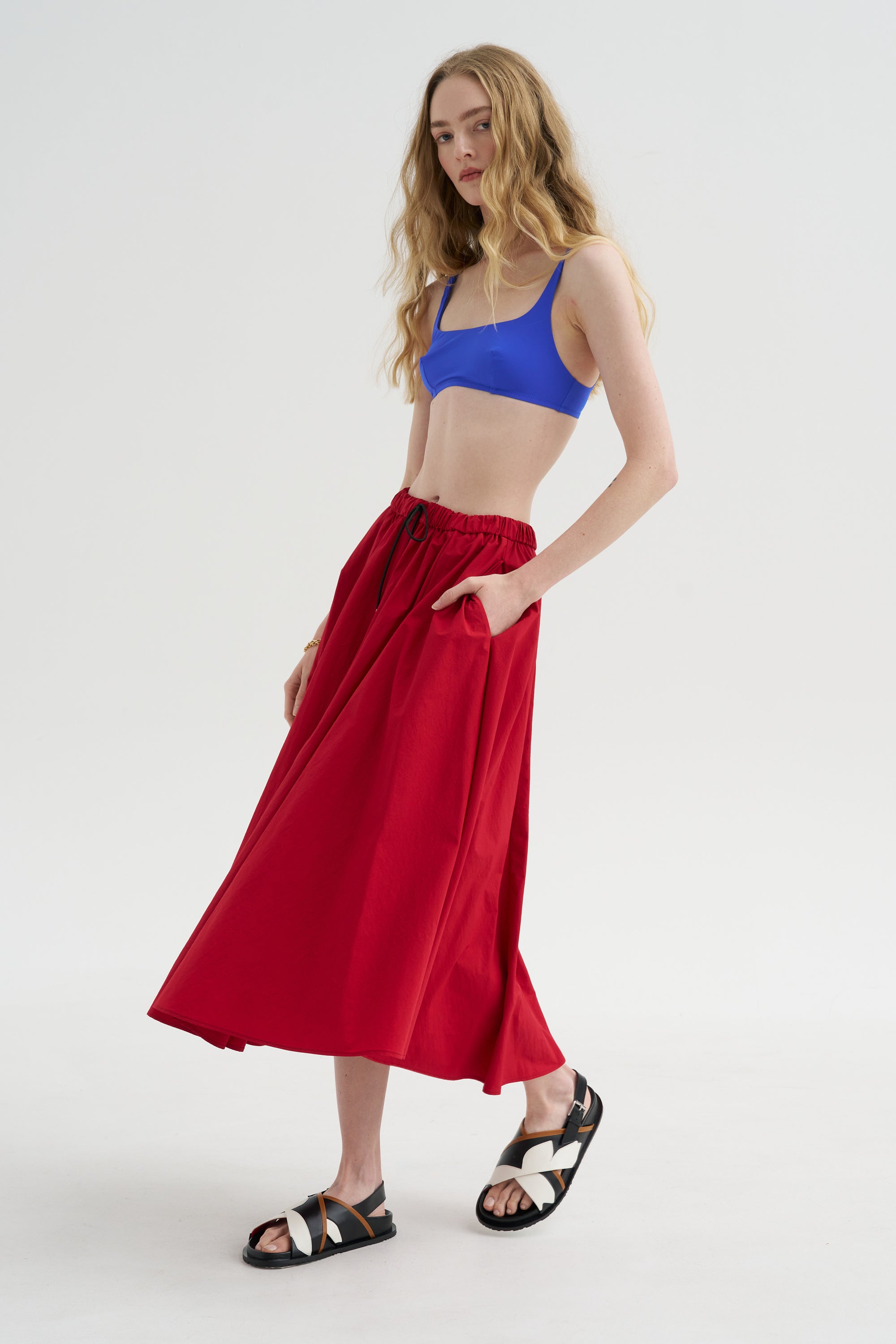 Technical Skirt, Red