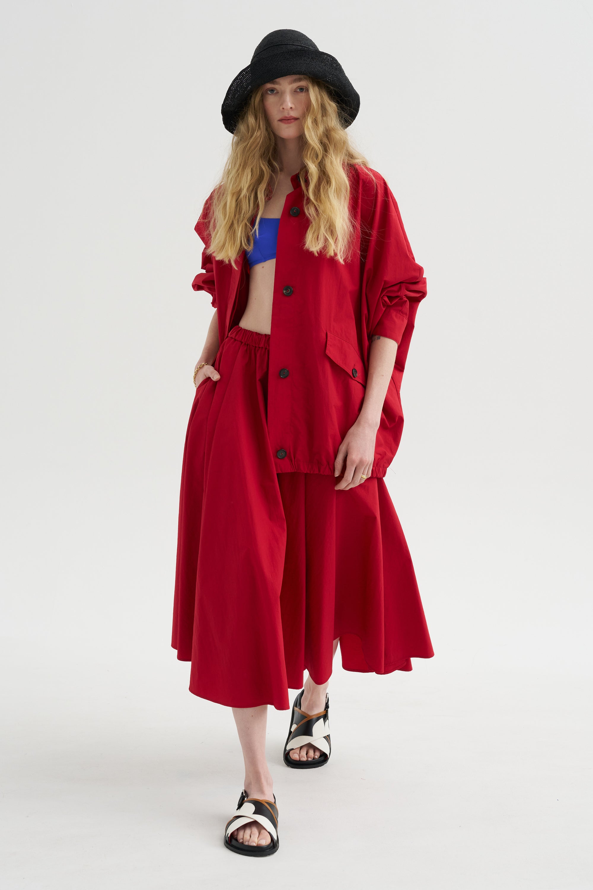 Technical Skirt, Red