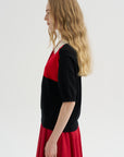 Organic Cotton Colorblock Polo, Black