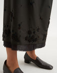 Tailored Embellished Skirt, Black