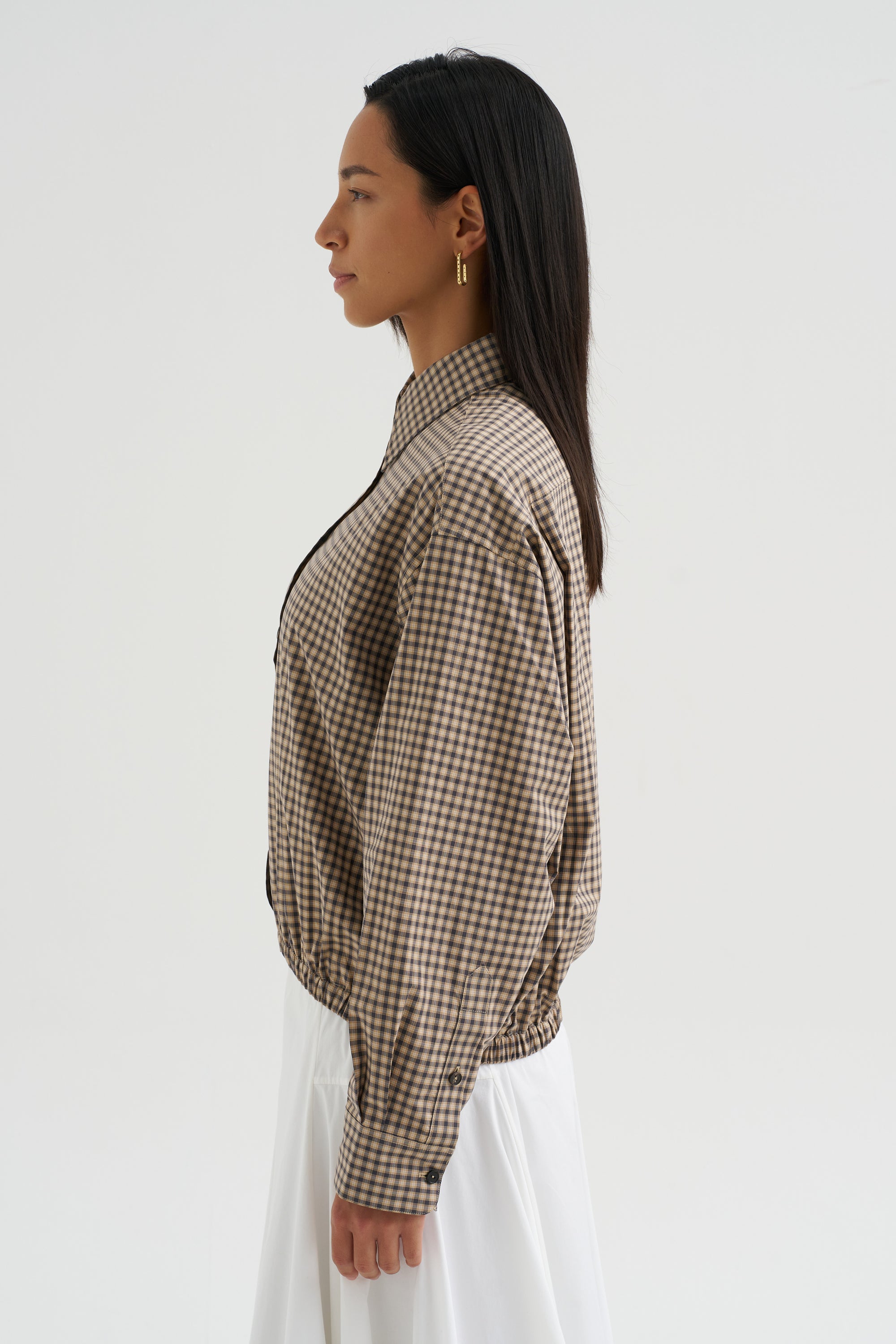 Checked Bomber Shirt, Check
