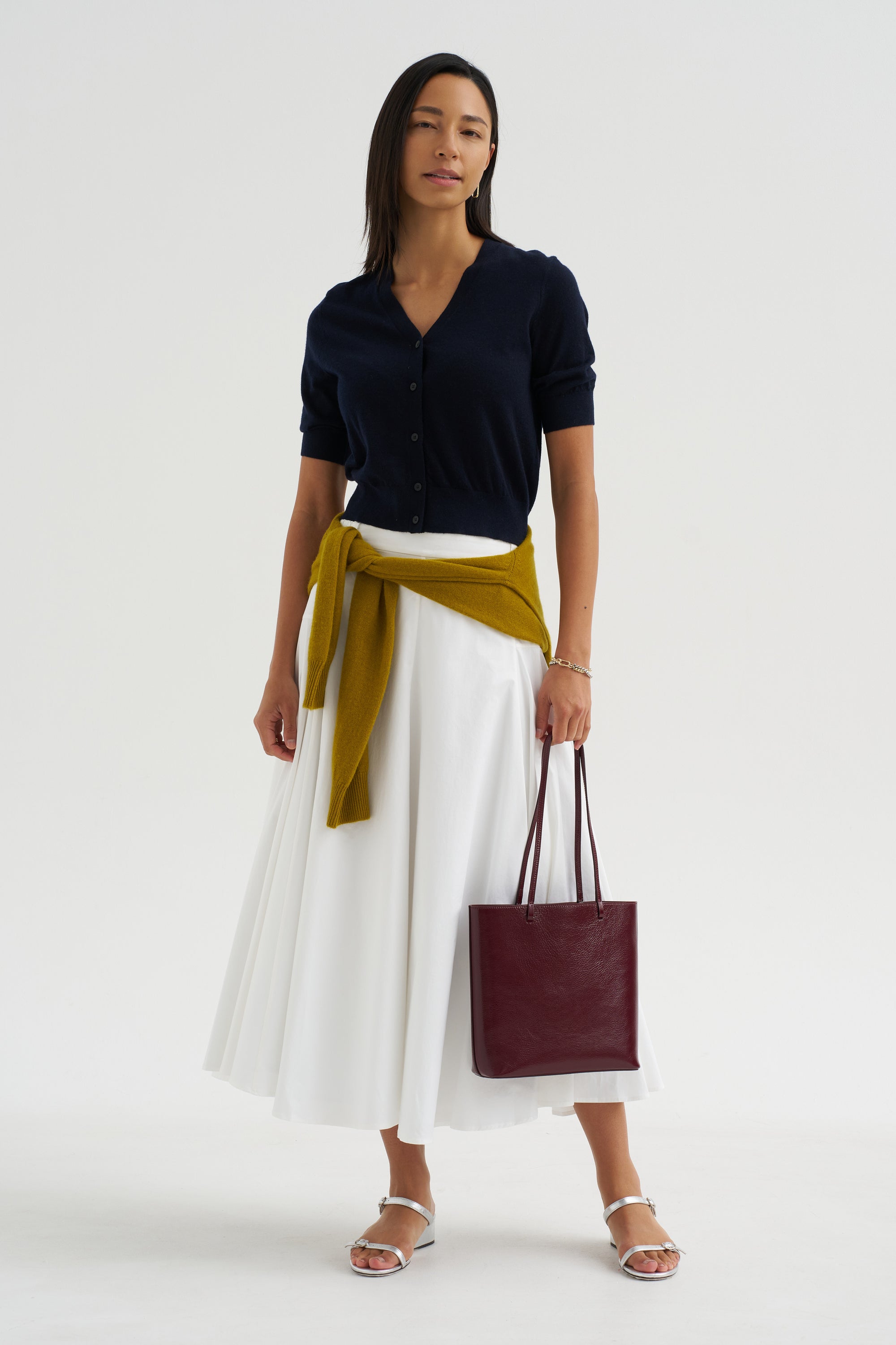 Cotton Voluminous Skirt, White